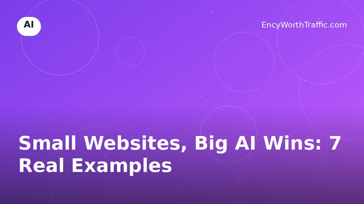 Small Websites, Big AI Wins: 7 Real Examples